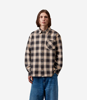 Carhartt WIP L/S Dayne Shirt Dayne Check Shady Purple